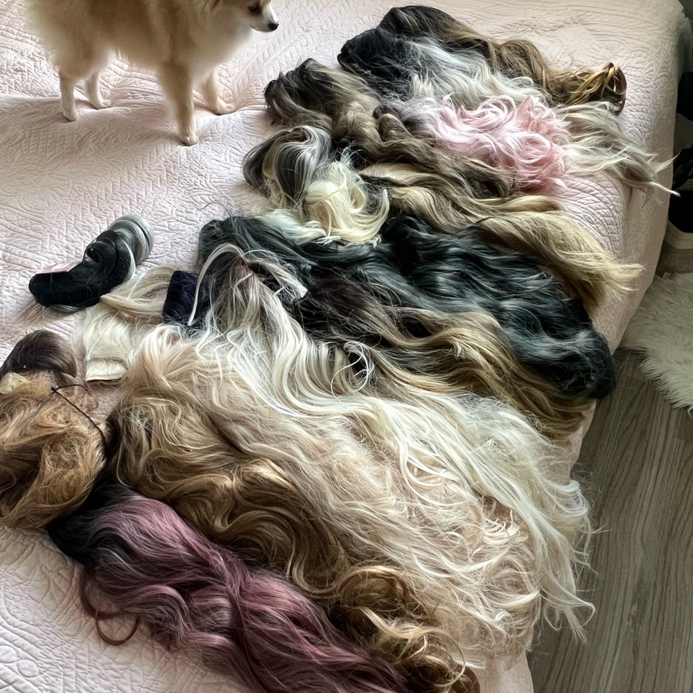 WIGS BUNDLE - 14 wigs + ponytails + all accessories